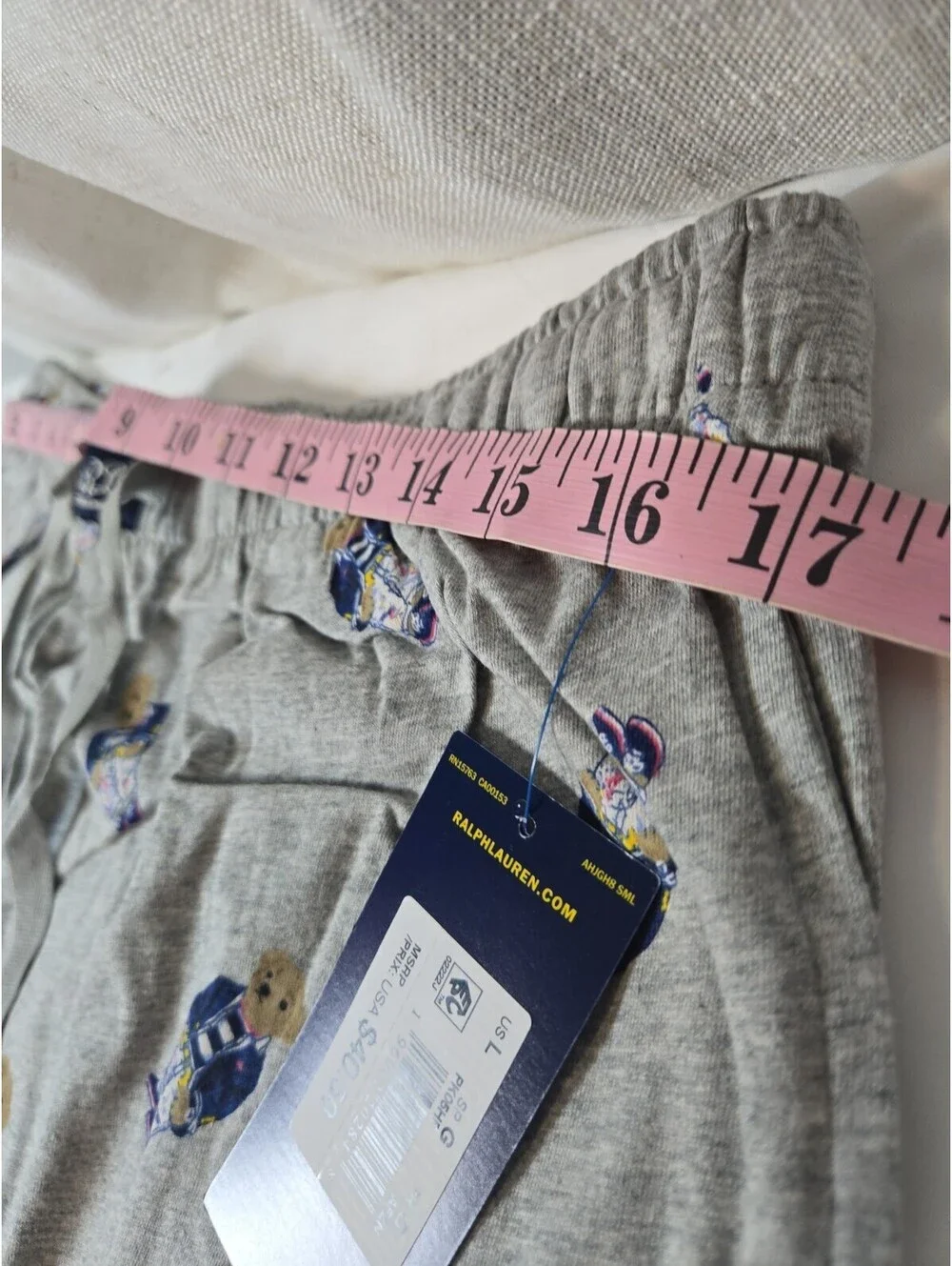 Polo Ralph Lauren Men's Gray Polo Bear Graphic Jersey Sleep Shorts Large